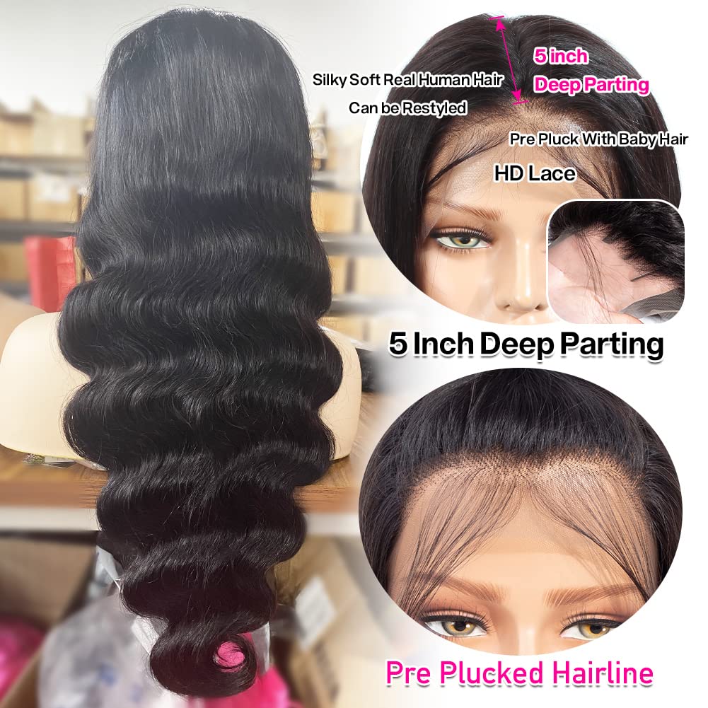 Yamikk 180% density body wave wig for a fuller, soft silhouette
