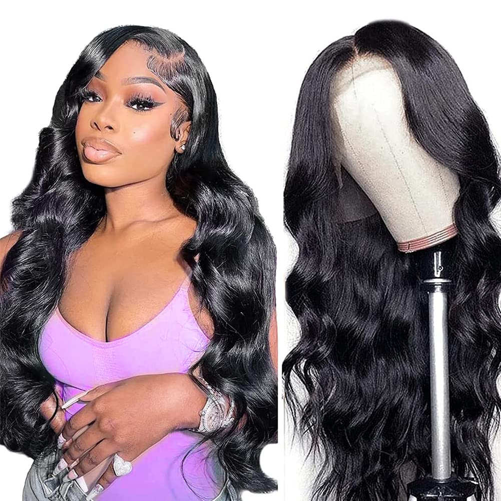 Yamikk body wave lace front wig 22 inch for natural daily wear and styling versatility