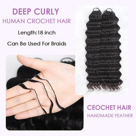 Yamikk deep wave crochet hair 18in adds natural bounce and movement