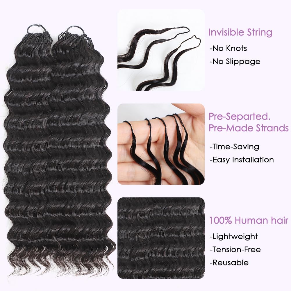 Yamikk feather crochet hair 18 inch bundle pre-separated for fast installs