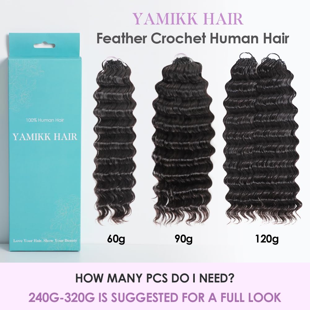 Yamikk natural black crochet hair ready to dye darker if desired
