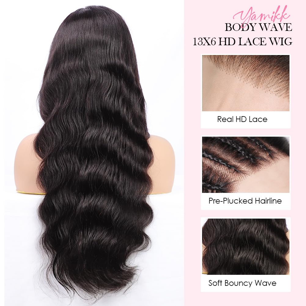 Yamikk HD lace wig with bleached knots for easier scalp blending.