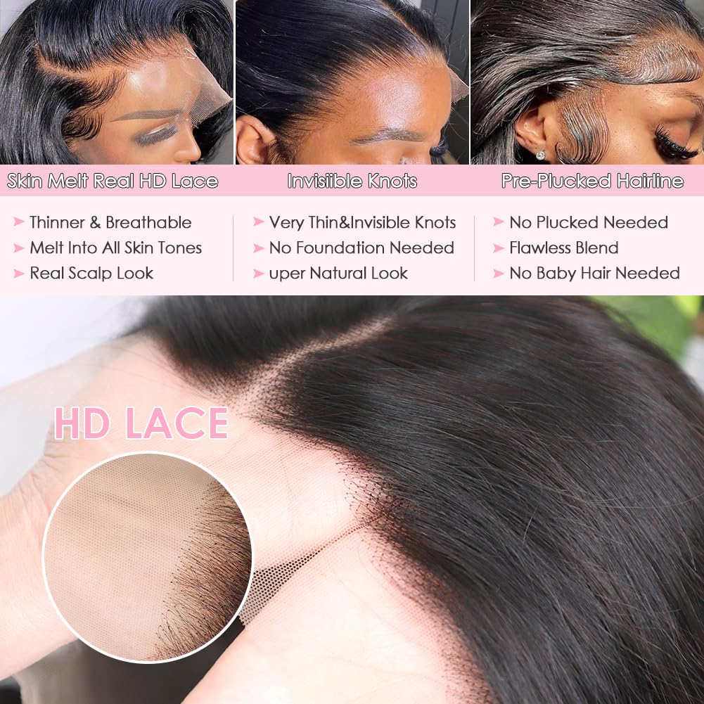 Yamikk natural hairline wig allows center or side parting with realism.