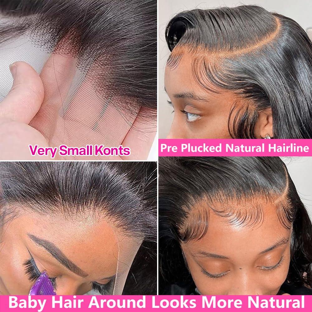 Yamikk pre-plucked natural hairline with baby hairs for realism
