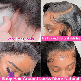 Yamikk pre-plucked natural hairline with baby hairs for realism