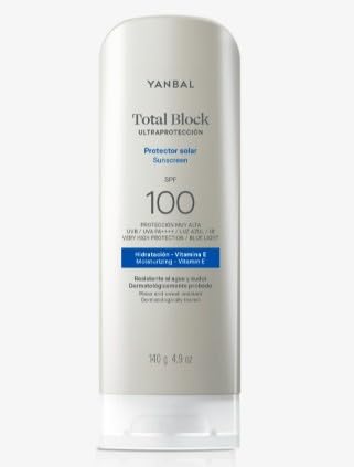 Yanbal Jumbo SPF 100 sunscreen cream, 4.9 oz bottle, provides high protection and hydration.