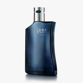 Yanbal OHM Black bottle side, premium packaging hints at refined taste.