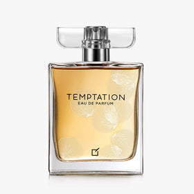 Yanbal Temptation EDP bottle on a reflective surface, ideal for elegant evenings