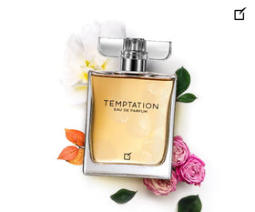 Yanbal Temptation spray bottle releasing a long-lasting floral-spicy profile