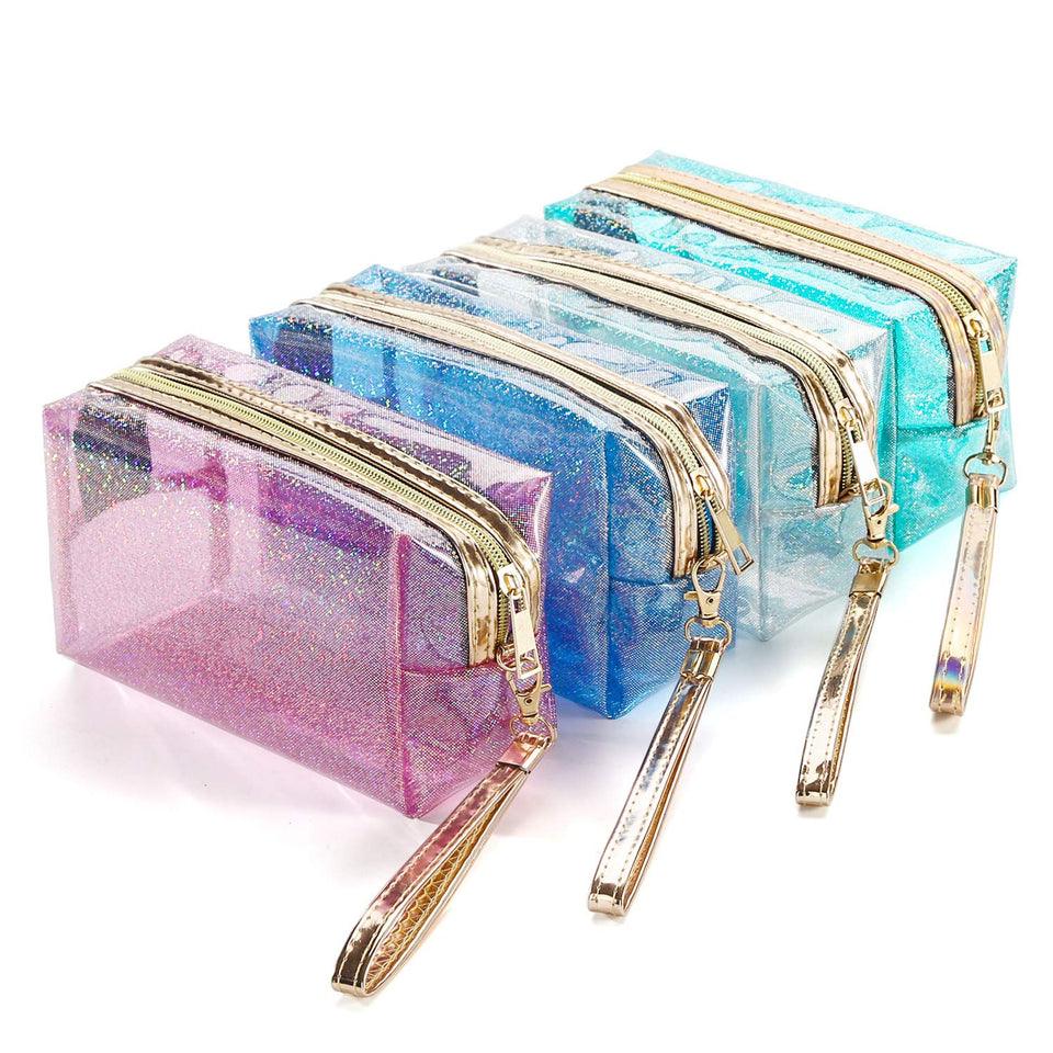 YANGROW clear cosmetic bag with waterproof zipper for travel use