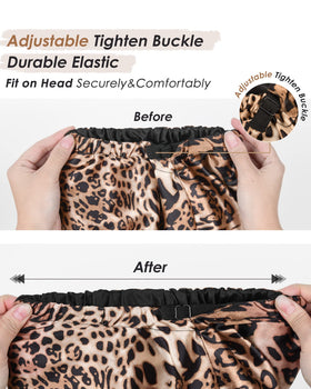 YANIBEST adjustable satin bonnet with drawstring ensures a comfortable, secure fit