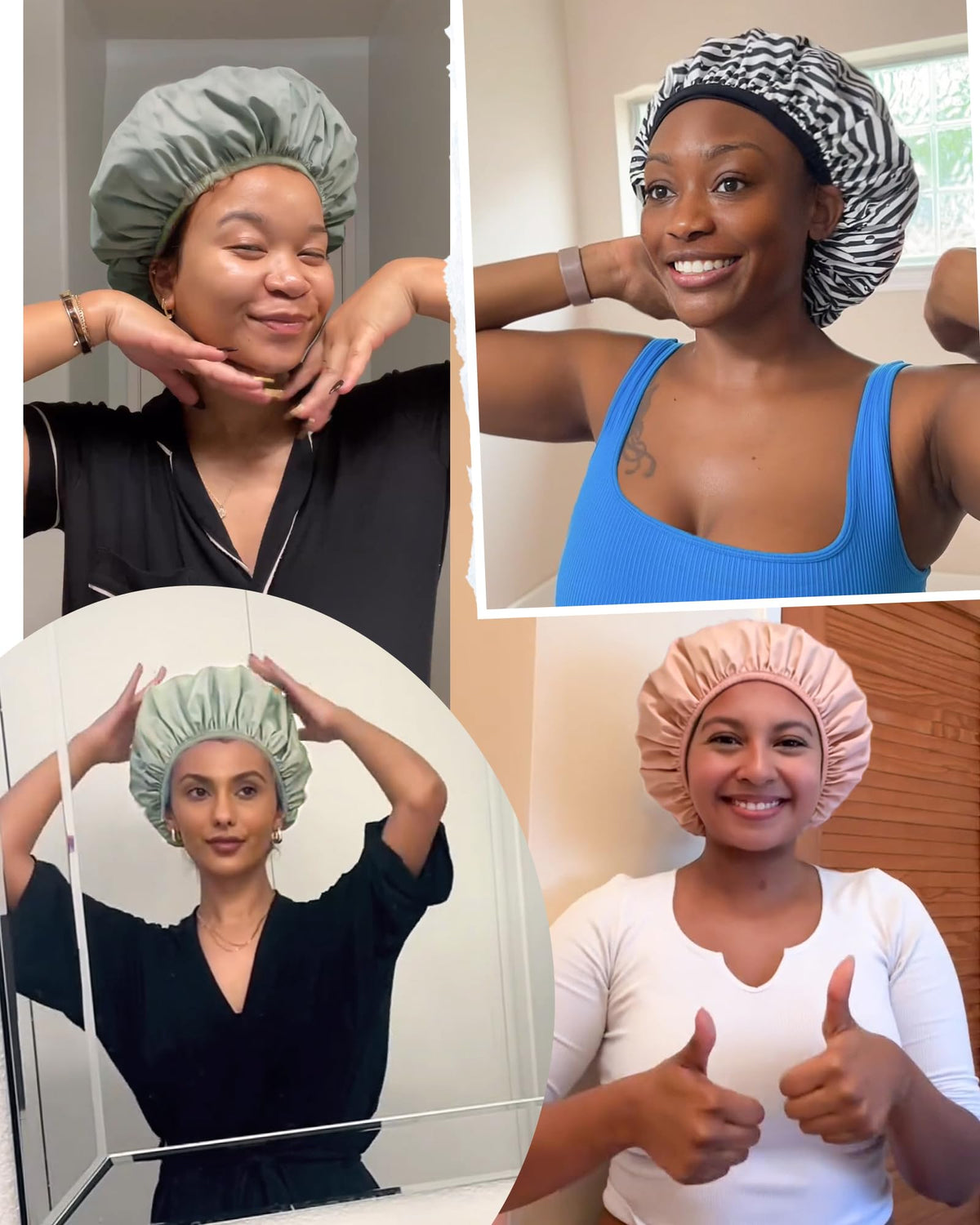 YANIBEST spa-ready cap protects curls and reduces frizz after bathing.