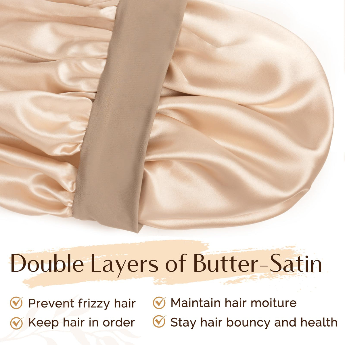 YANIBEST double-layer satin bonnet provides luxurious hair protection while you rest