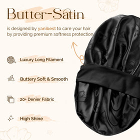 YANIBEST double-layer satin bonnet offers a reversible style for fresh looks