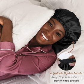 YANIBEST elastic-band satin bonnet fits different heads without tightness