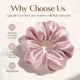 Yanibest frizz-free silk scrunchie on straight hair