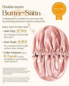 YANIBEST satin bonnet reduces frizz and breakage during sleep