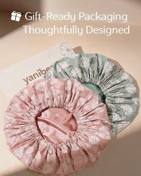 Yanibest luxury shower cap suited for long, thick hair.