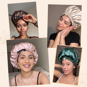 YANIBEST patented elastic-band bonnet shows easy adjustment.