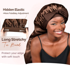 YANIBEST protective silk fabric bonnet shields curls from tangles