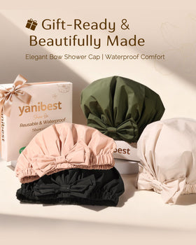 Yanibest multi-colored shower cap suits thick or curly hair