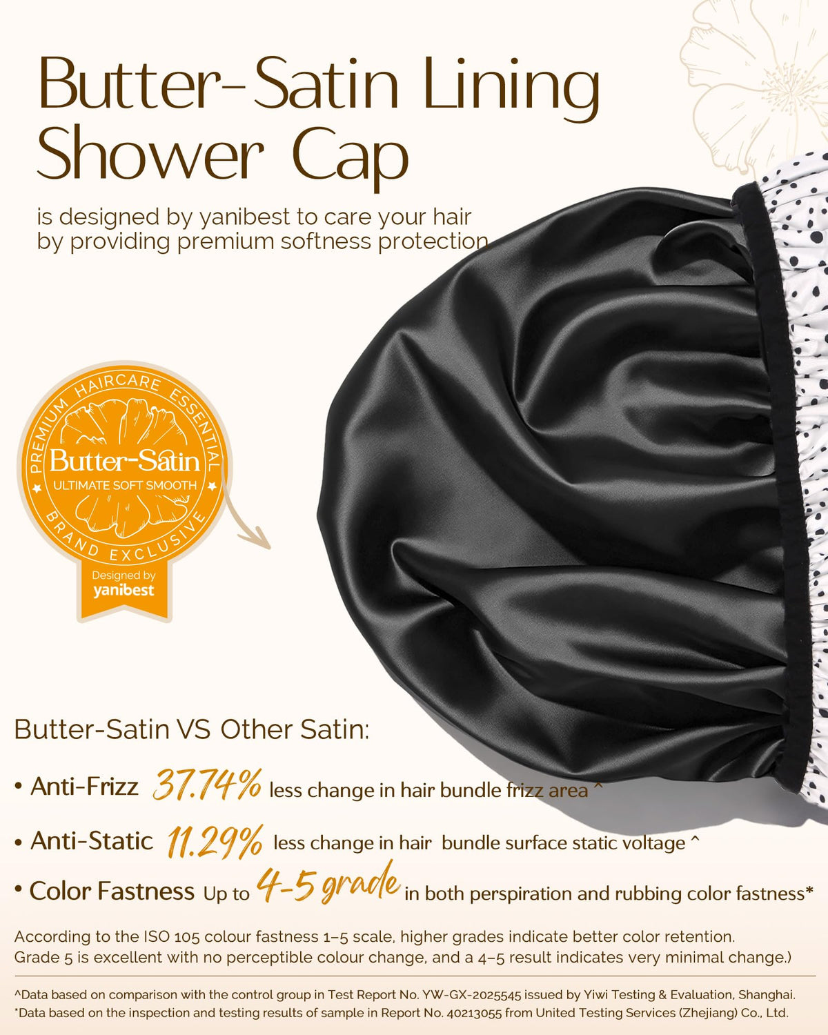 Yanibest satin interior reduces friction for smoother hair during use.
