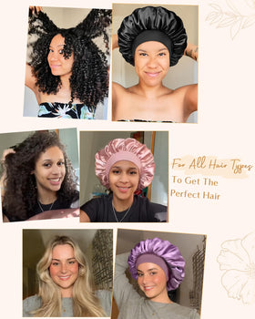 YANIBEST hair-friendly bonnet in action protects curls and reduces tangling.