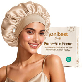 YANIBEST silk bonnet for sleeping with soft elastic band for secure wear