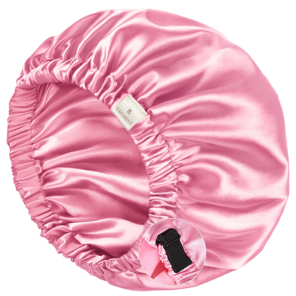 YANIBEST Silk Bonnet soft satin fabric for comfortable sleep and hair protection.