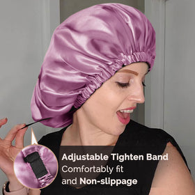 YANIBEST silk cap for night use, reduces friction and tangles.