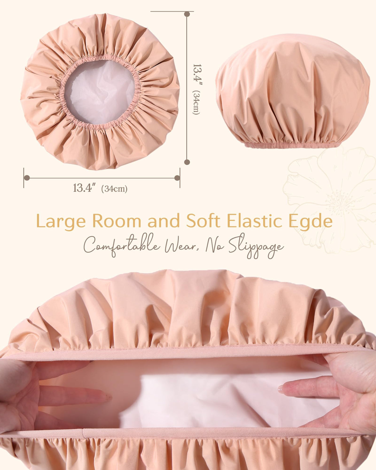 YANIBEST soft non-slip elastic band ensures secure fit for most heads.