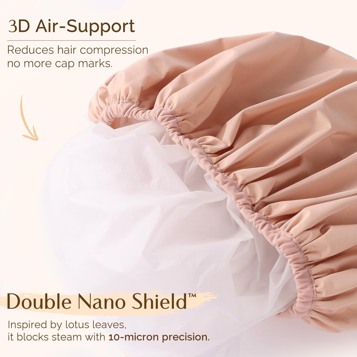 YANIBEST waterproof PEVA outer layer blocks water for all hair types.