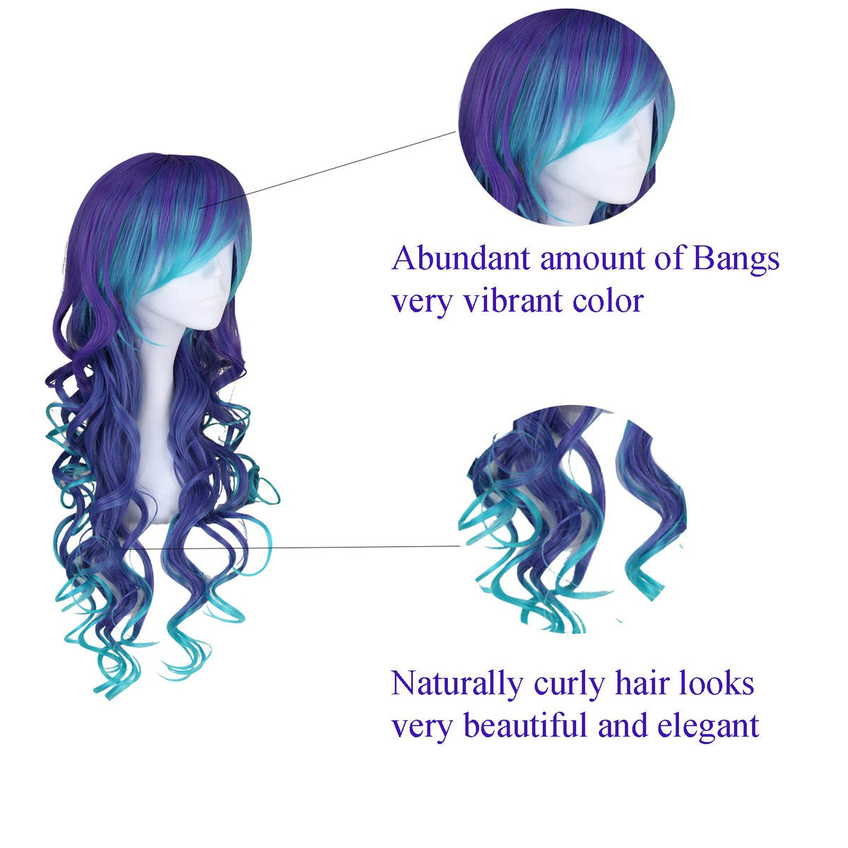 YANMENG 290g lightweight wig for comfortable long-term wear.