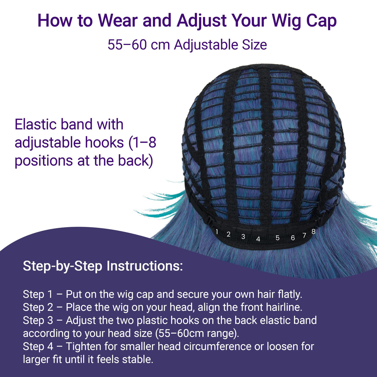 YANMENG high-temperature fiber wig with silky texture, easy to comb.