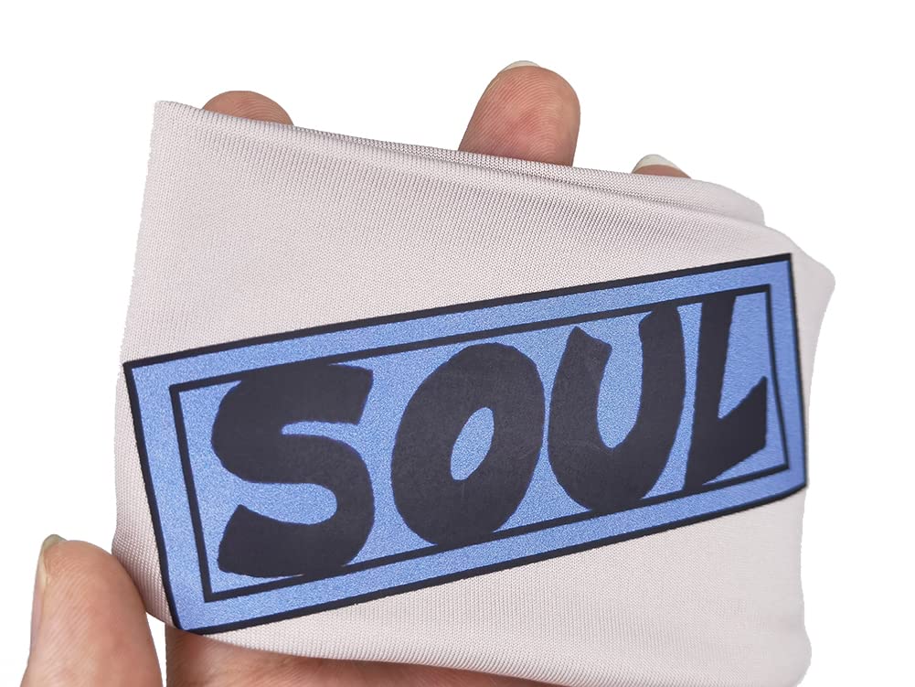 Yannasa Soul Headband worn, highlighting elastic fit for most head sizes.