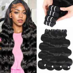 Yaoair 16A raw Brazilian body wave bundles 18-24 inch with durable weft for secure sew-ins