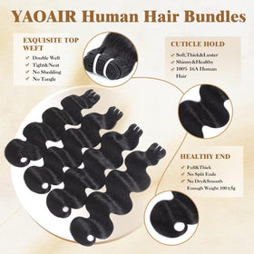 Yaoair bundles close-up weft detail showing silky texture and natural shine