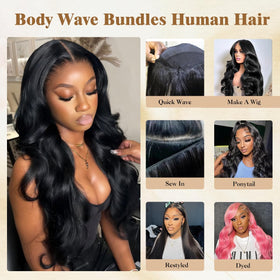 Yaoair four-pack bundle set adding dramatic volume for sew-in looks