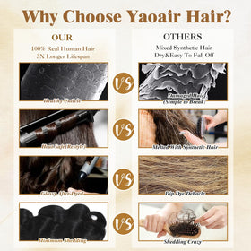 Yaoair natural shine on hair bundles for everyday styling