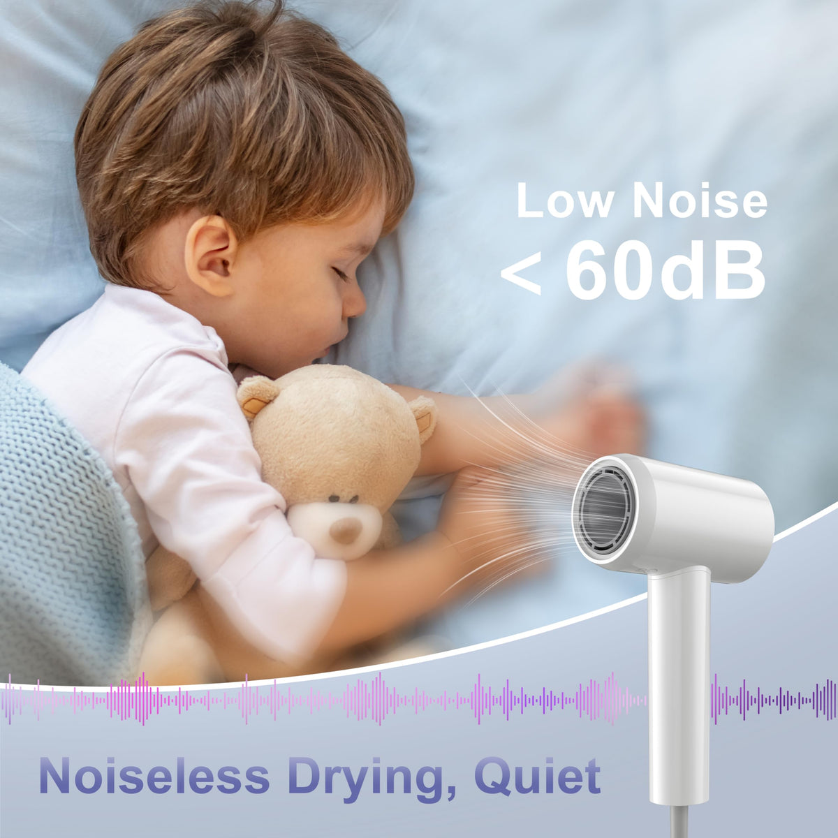 YAPOY hair dryer detachable filter for simple cleaning.