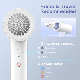 YAPOY hair dryer lightweight and ergonomic for easy handling.