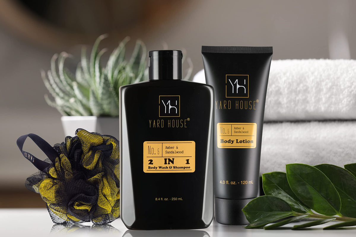 Yard House facial scrub to smooth skin and refine pores.
