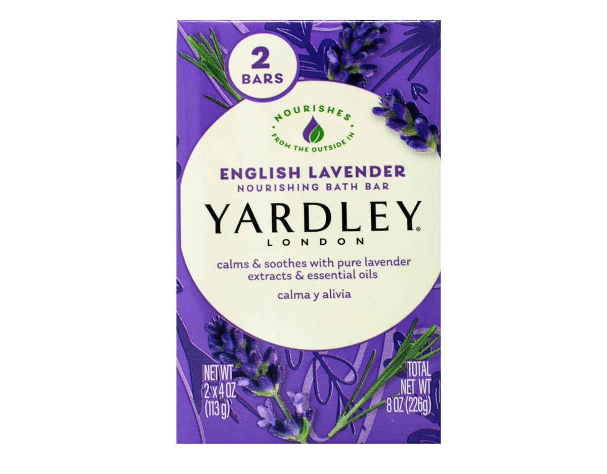 Yardley London English Lavender bar exudes calming lavender scent.