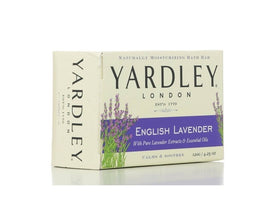 Yardley London Moisturizing Bar English Lavender with Essential Oils; rich lather for everyday hydration.