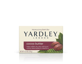 Yardley label and packaging of cocoa butter moisturizing bar pack