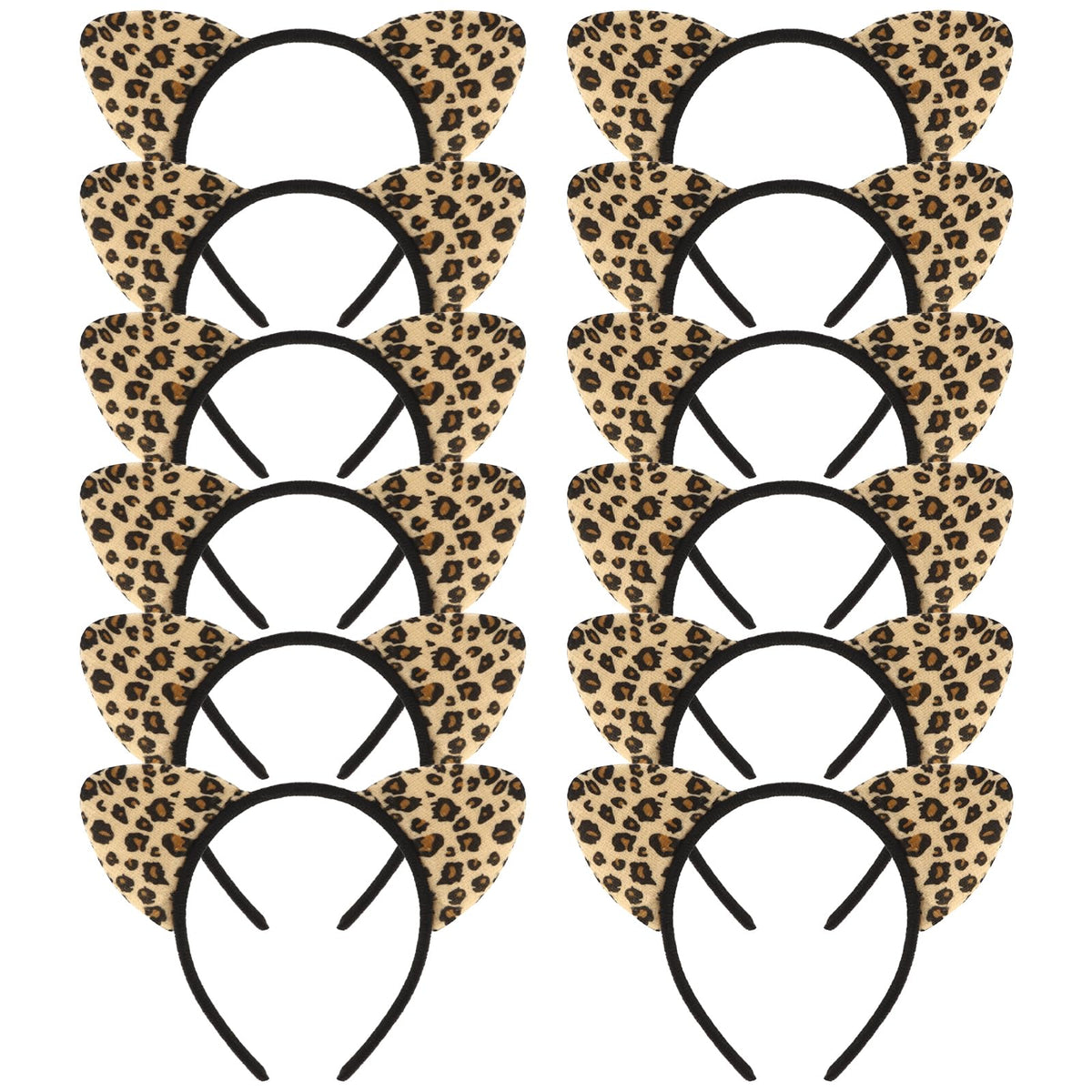 YARIEW leopard cat ears headband close-up showing plush texture for comfortable cosplay