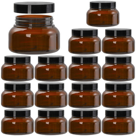 Yarlung amber 8oz jar with lid for body butter storage and travel.