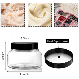 Yarlung clear body scrub jar showcases contents while remaining lightweight for travel.