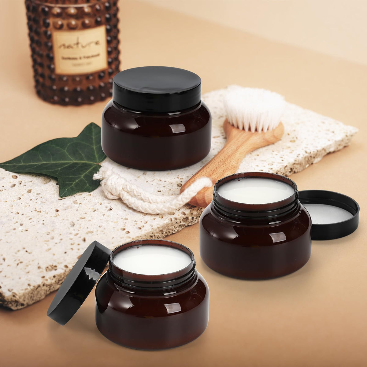 Yarlung 8oz jar ideal for lotions and scrubs.