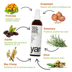 Yarok Feed Your Ends on-damp hair application detangles without heaviness.